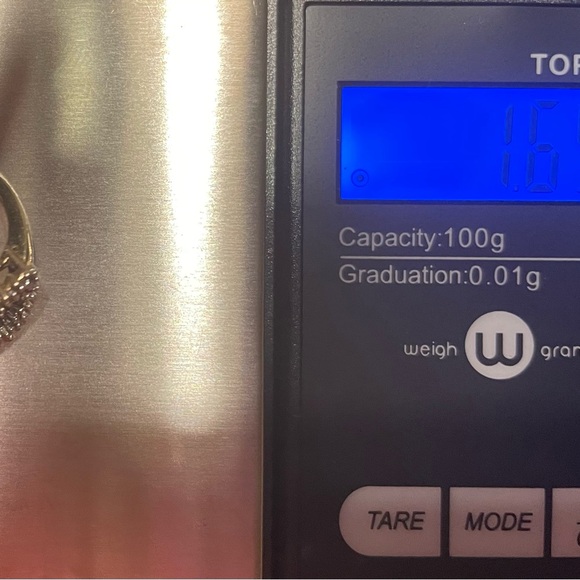 Diamond ring heart cluster 10k - Picture 10 of 10